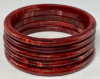 BS50 set 5 rounded black cherry bakelite spacers